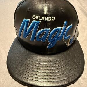 Orlando Magic Black and Blue leather Cap